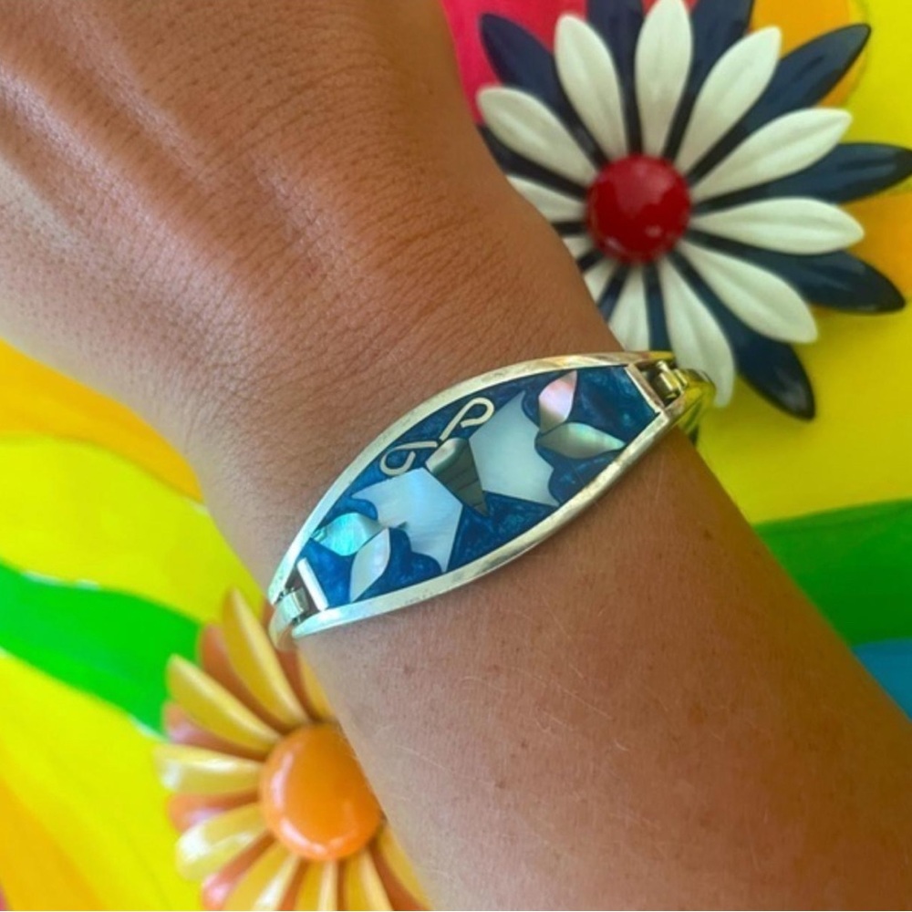 Vintage Silver Butterfly Bracelet